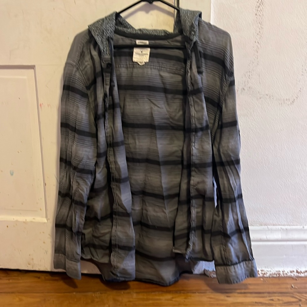 American Eagle Hooded Flannel M2XL